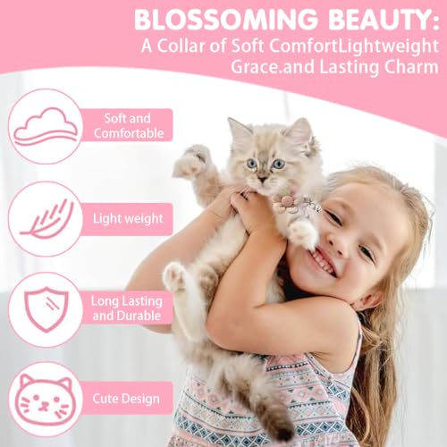 Qpets® Cat Collar Pet Cute Flower with Bell Lovely Quick Release Adjustable Soft Plush Gift 2PCS Qpets® Cat Collar Pet Cute Flower with Bell Lovely Quick Release Adjustable Soft Plush Gift 2PCS